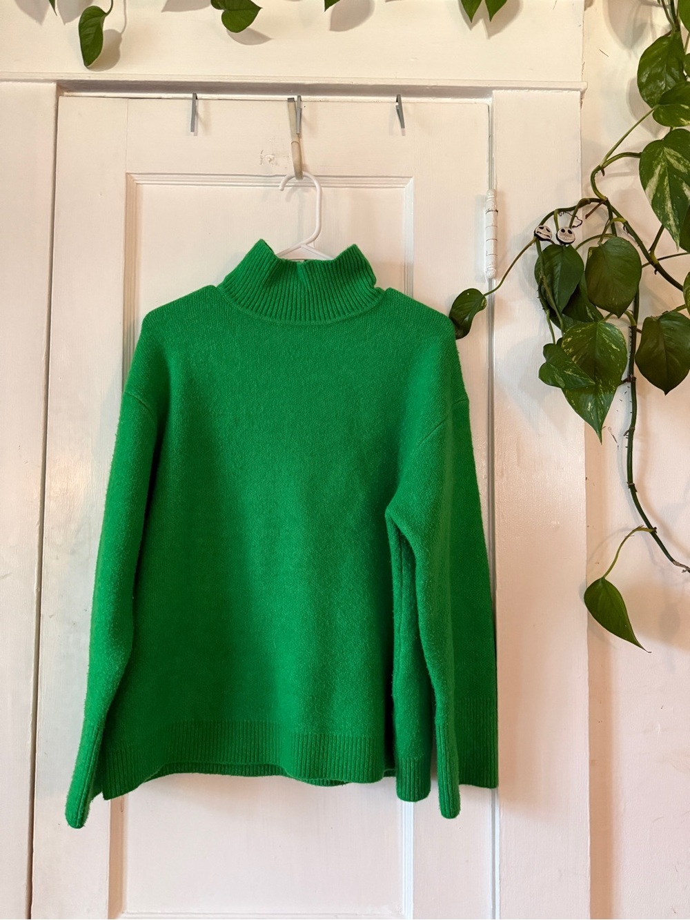 ZARA size S Green Mock Neck Women’s Sweater